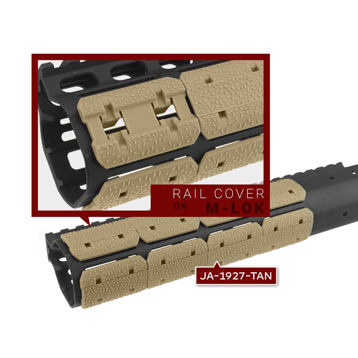 12-PC Type2 KeyMod Rail Cover Set (Black/Tan)