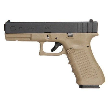 WE G17 GEN 4 TAN-W EXTENDED BARREL & SILENCER