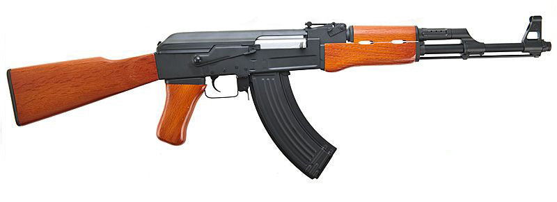 CYBERGUN Kalashnikov AK47 AEG Blowback, Full Metal-Real Wood- Blk-Brown