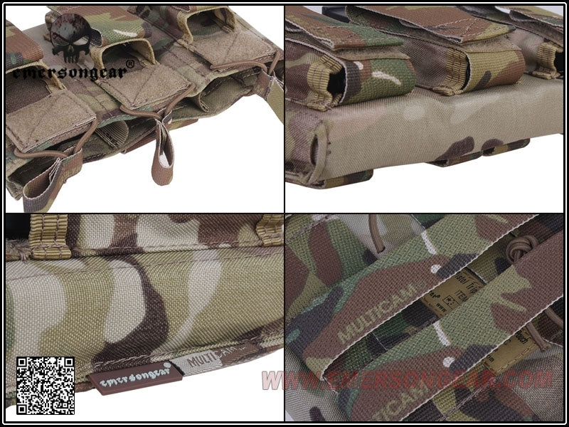 Emerson Gear 5.56mm M4-Pistol Triple Open-Top Magazine Pouch-MC500D