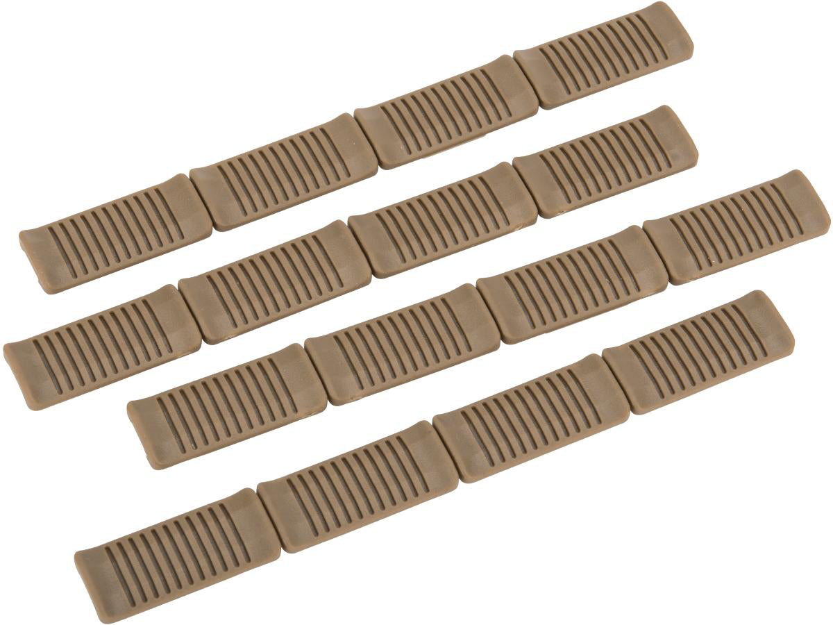 Ares M-Lok Rail Cover Set (Plastic) - Dark Earth