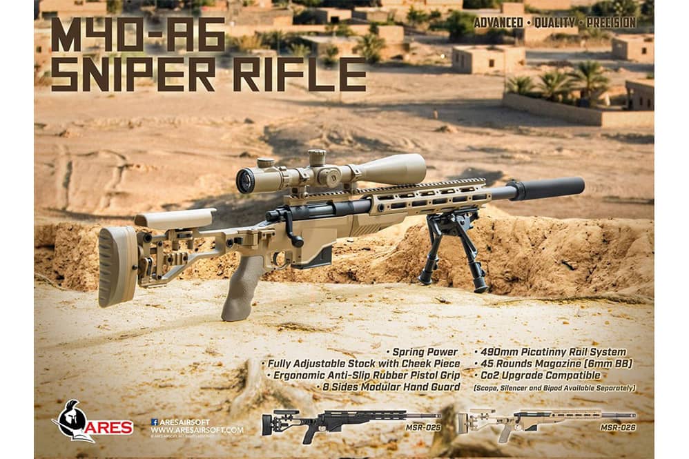 ARES M40-A6 TX System Spring Bolt Action Sniper Rifle (Black)