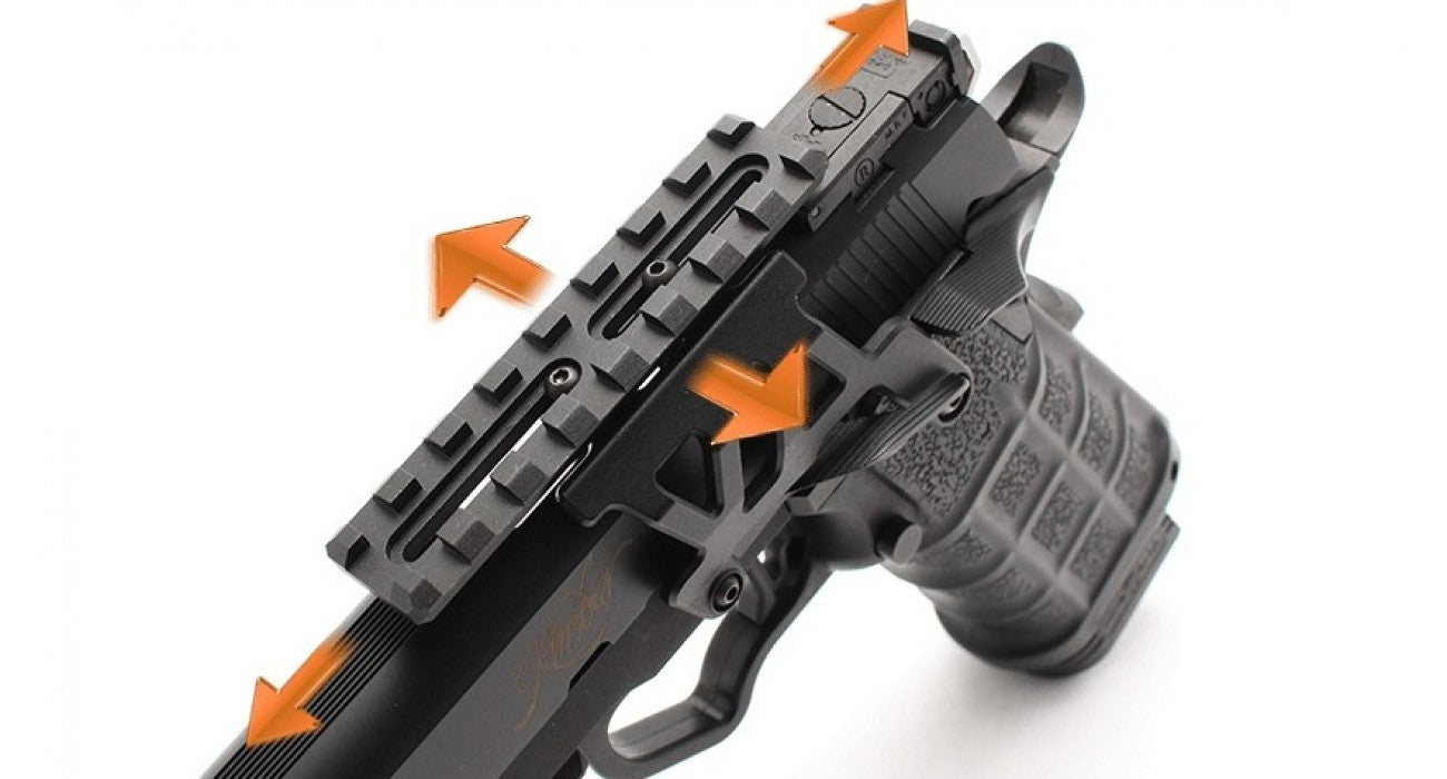Airsoft Surgeon Aluminum Mount for Tokyo Marui Hi-capa GBB Series - Black