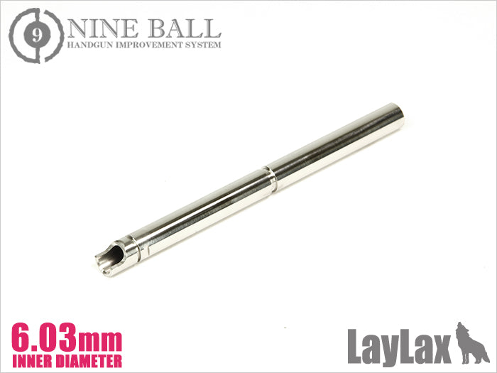 Laylax Nine Ball Tight Bore Inner Barrel (6.03mm) for Tokyo Marui GBB Pistols (Model: Hi-CAPA 5.1- Gold Match- 112.5mm)