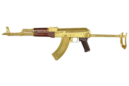 Gear Up Airsoft, Canada Unveils the E&L AKMS 24K Gold Plated AEG Airsoft Rifle