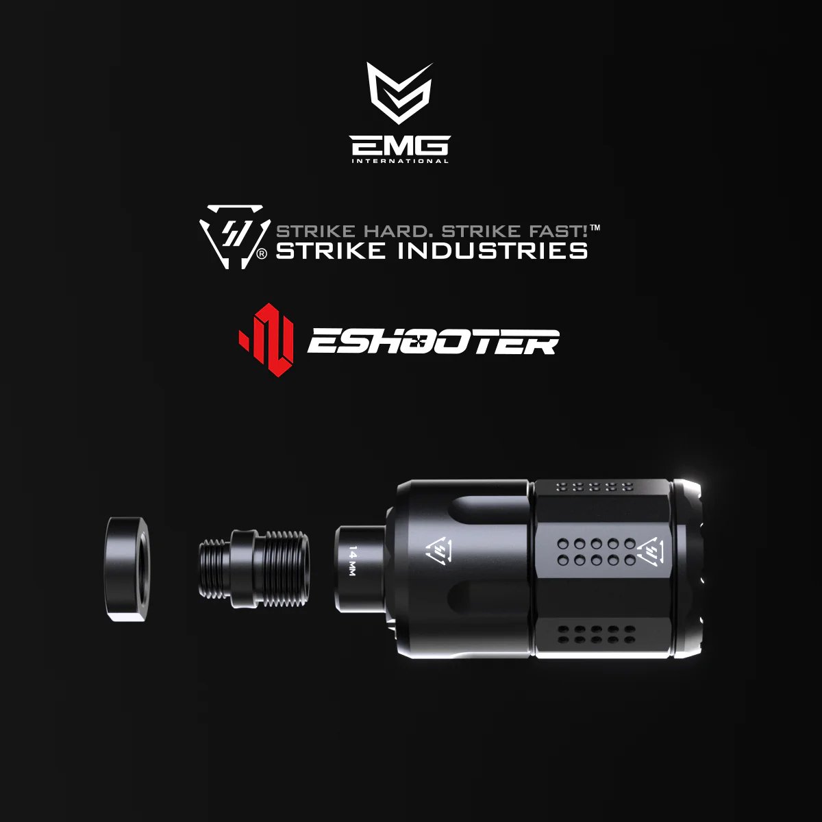 EMG x Strike Industries Compensator Built-In ESHOOTER Flare Mono Tracer Unit (V804)