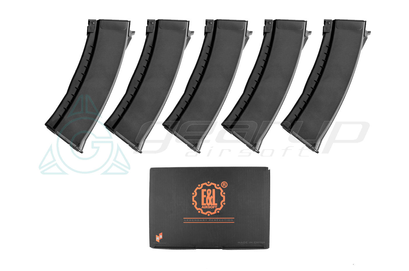 E&L AK 74N Mid-cap 120Rds Magazine Box Set - 5pcs (Plum/Orange)