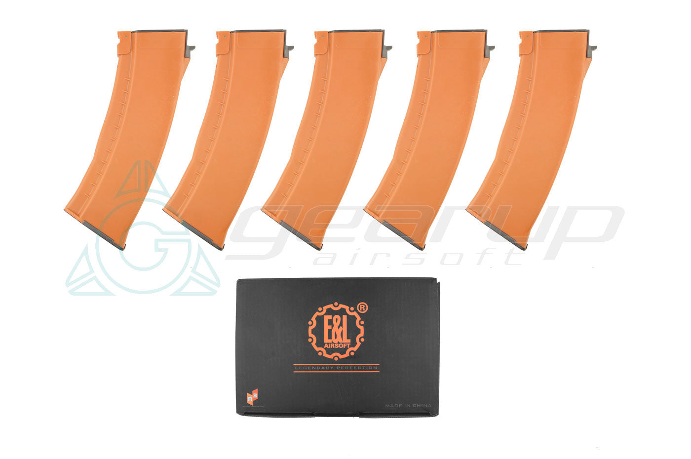 E&L AK 74N Mid-cap 120Rds Magazine Box Set - 5pcs (Plum/Orange)