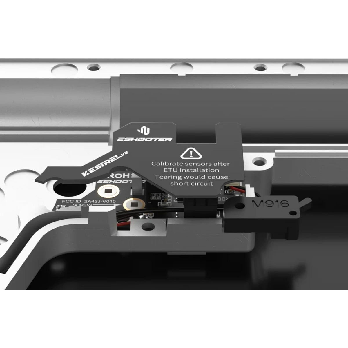 Eshooter Kestrel V2 Electronic Trigger Unit (ETU) for V2 Gearbox AEGs w/ App Control and Smart Features - Rear Wired