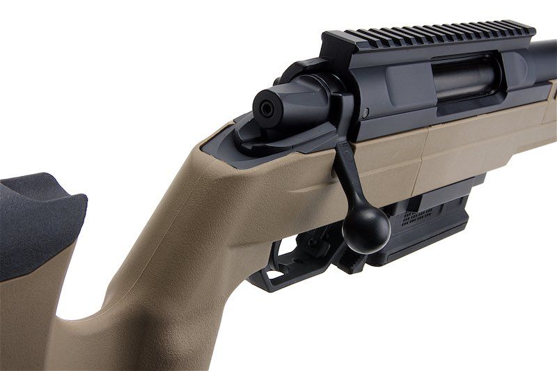 EMG Helios EV01 Bolt Action Airsoft Sniper Rifle - Dark Earth (Co2 Magazine  Version)
