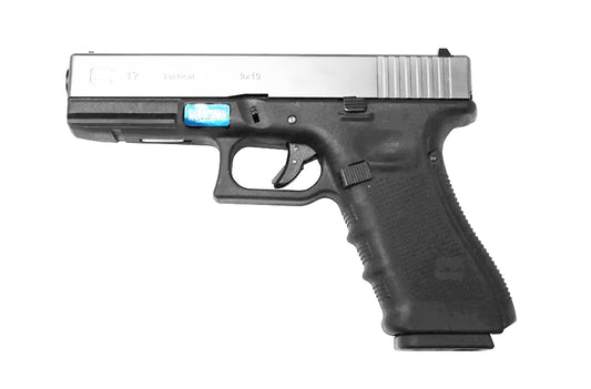 WE G17 GEN 4 SILVER-W EXTENDED BARREL & SILENCER