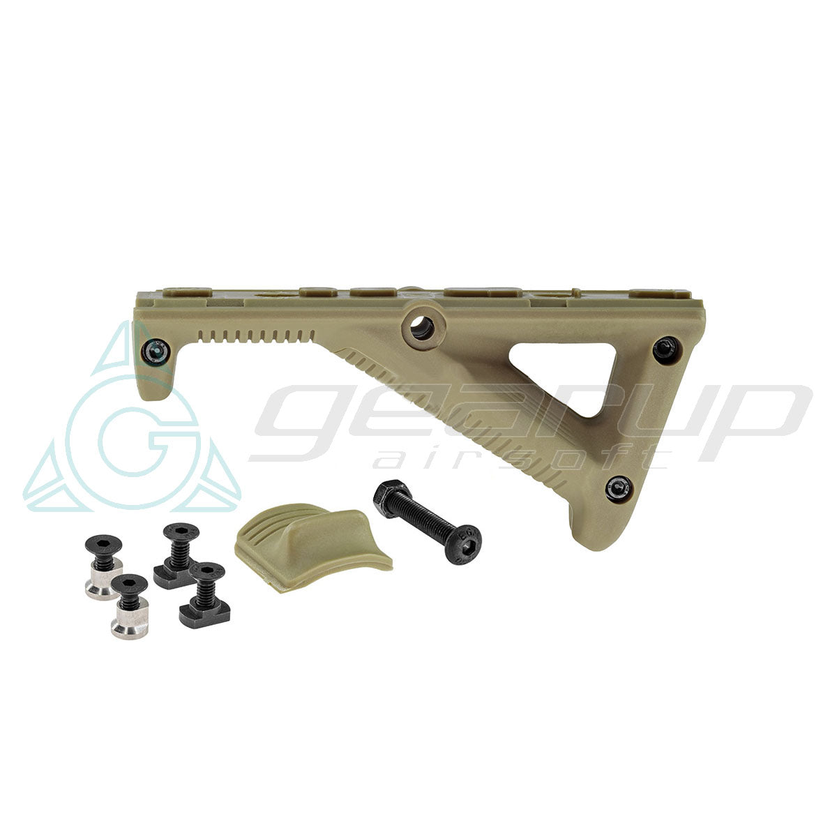 MP Style Angled Fore Grip for 20mm & KeyMod & M-LOK (Bk/Tan)