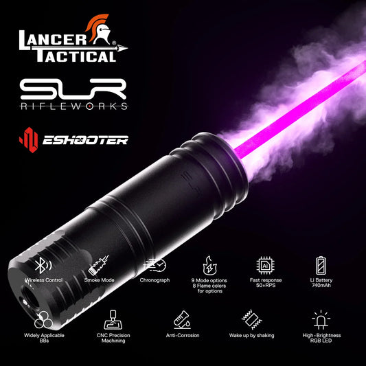 LANCER TACTICAL x SLR N.O.T.A.S. Faux Suppressor Built-in Flare Smoky BT Tracer (V904)