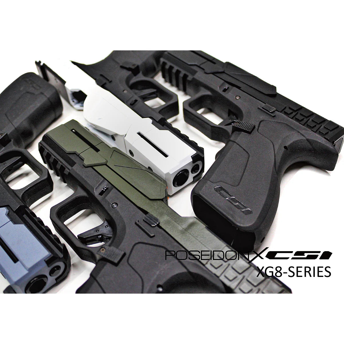 XG8 Polymer Airsoft GBB Pistol (Metal rail included)