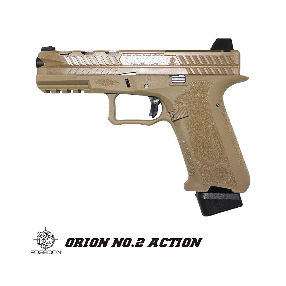 Poseidon Orion No.2 Action Airsoft GBB Pistol (Black/Tan)