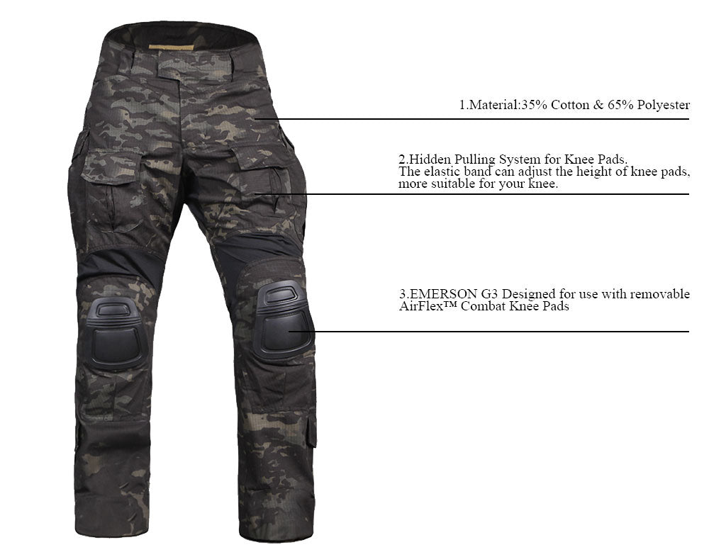 Emerson Gear G3 Tactical Pants (Advance Version)-MCBK (ONLINE ONLY)