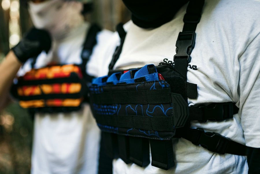 SPEEDQB NUCLEUS CHEST RIG (NCR) QUIKSTRIP RED GLITCH