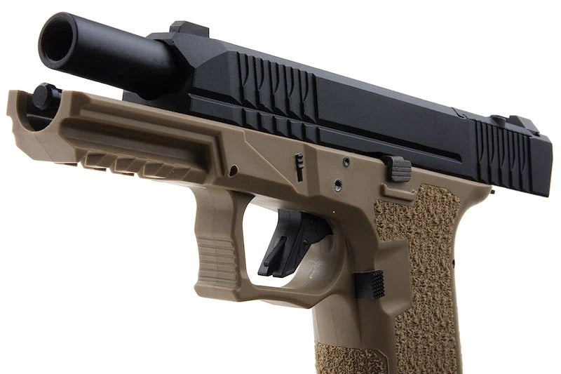 JDG P80 PFS9 RMR Cut Airsoft GBB Pistol (Licensed by Polymer 80) DE