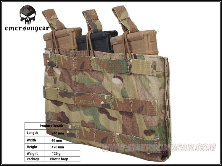 Emerson Gear 5.56mm M4 Triple Open-Top Magazine Pouch-MC500D