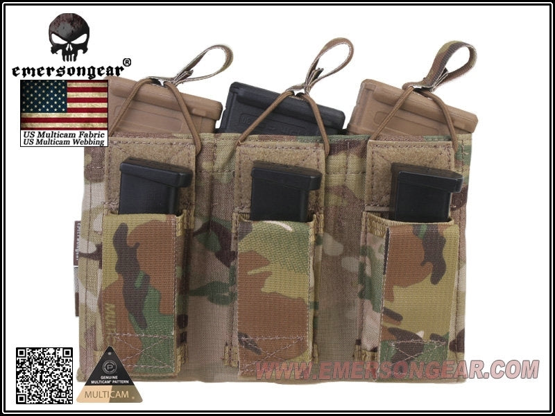 Emerson Gear 5.56mm M4-Pistol Triple Open-Top Magazine Pouch-MC500D