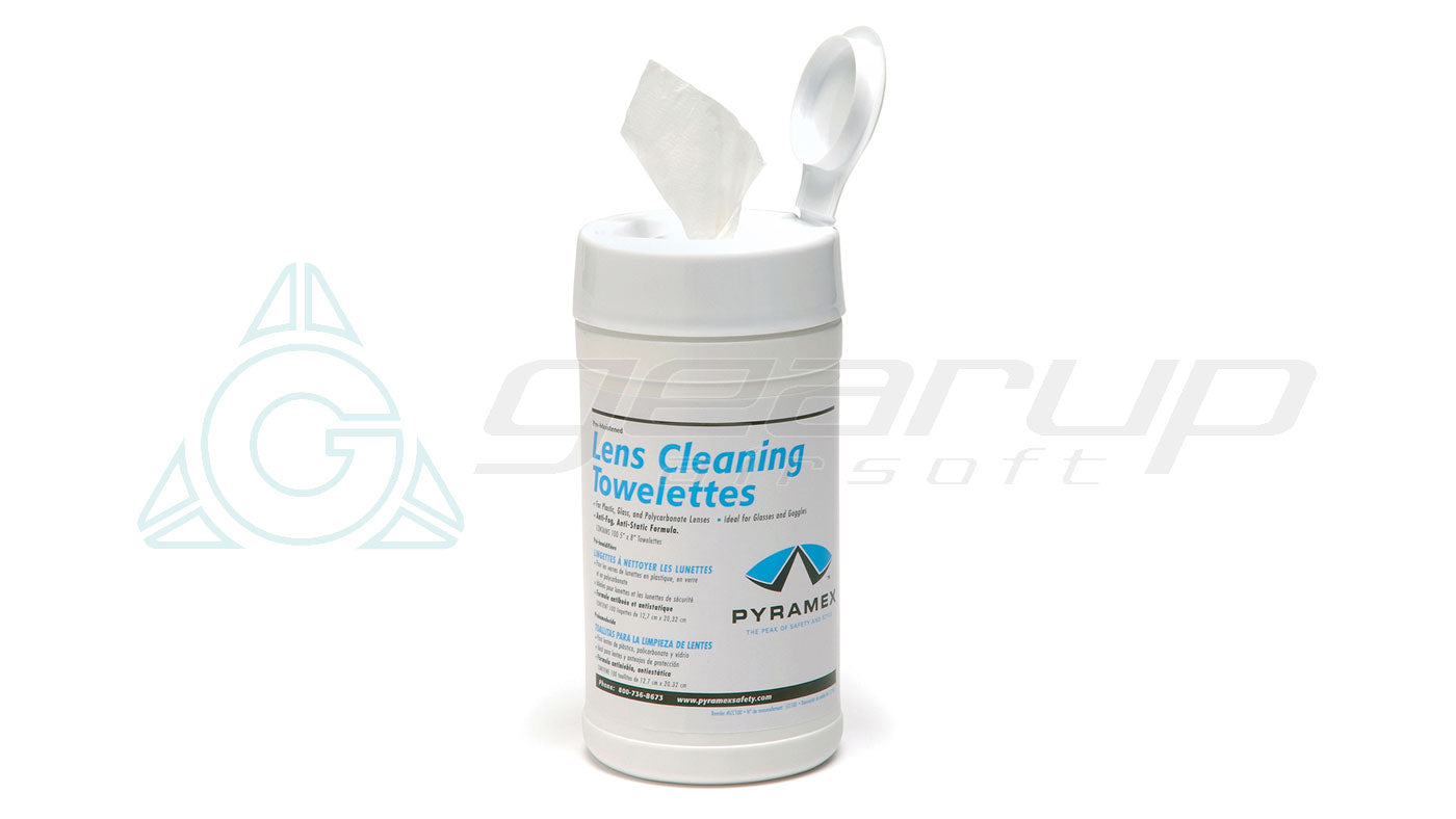 Pyramex Canister with 100 lens cleaning tissues
