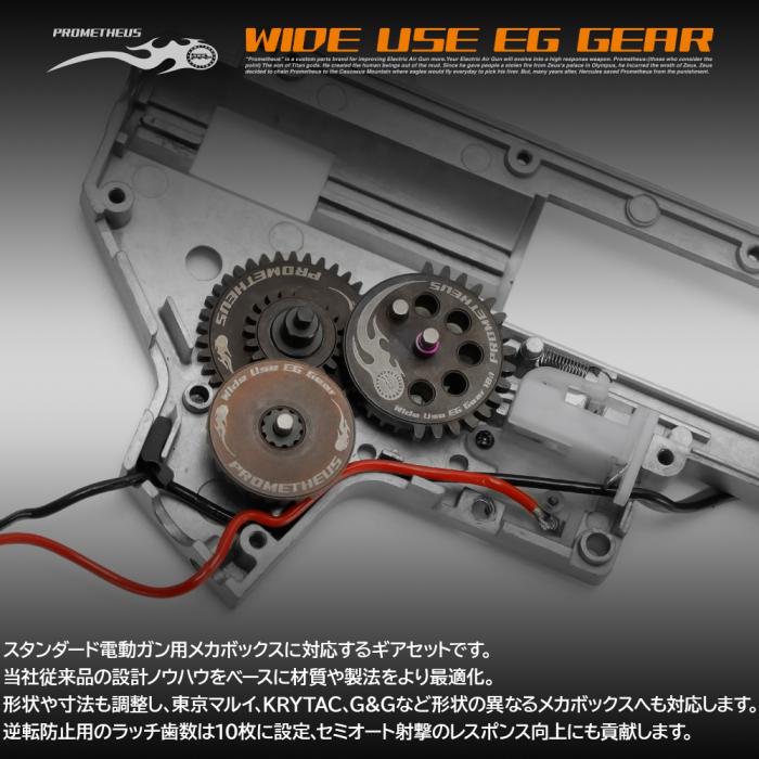 Prometheus Reinforced Wide Use EG Gear Set for Airsoft AEGs (High Speed ...